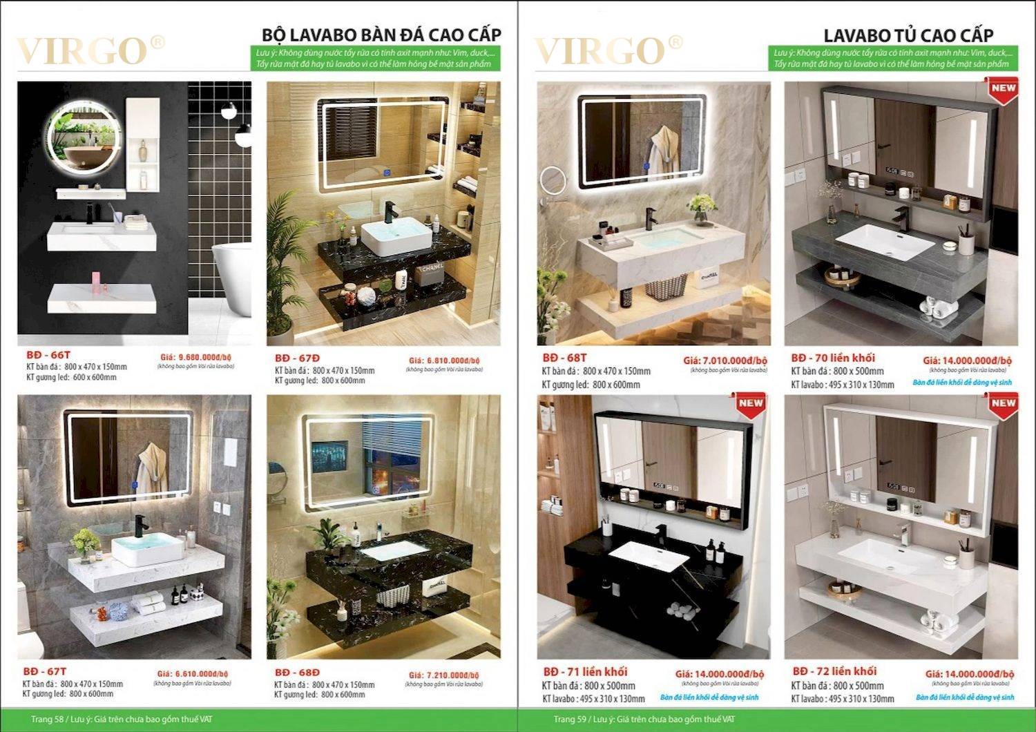 Catalogue và bảng giá Thiết bị vệ sinh VIRGO mới nhất /Page 30